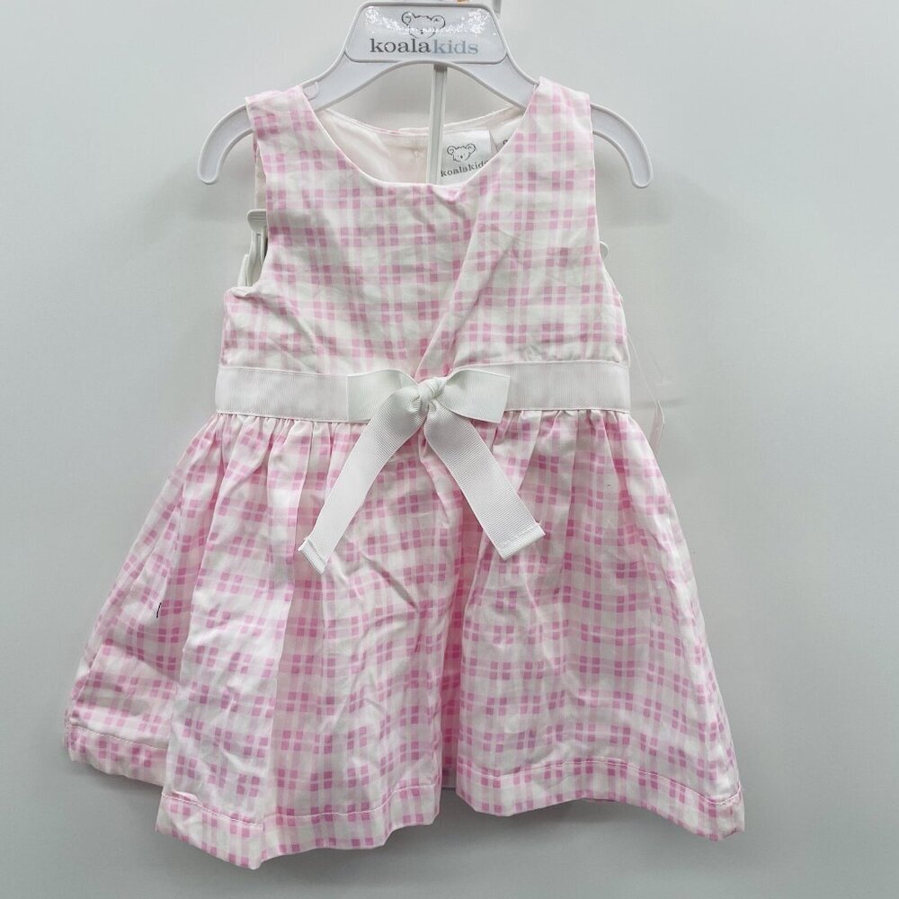 Koala Kids‎ Baby Girls 9-12 Months Gingham Dress with Bottoms 2 Piece Set $24